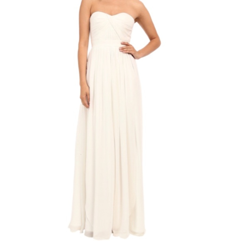 White chiffon convertible maxi wedding